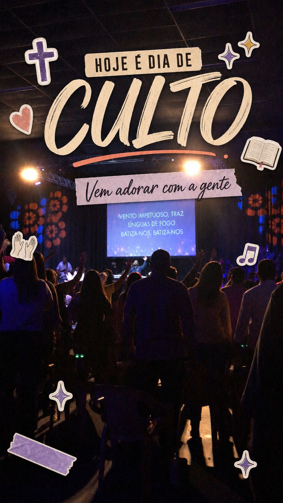 Story cristão para divulgação de culto e ministério