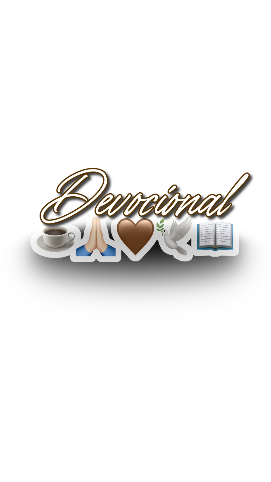 Mensagem devocional com acabamento tridimensional